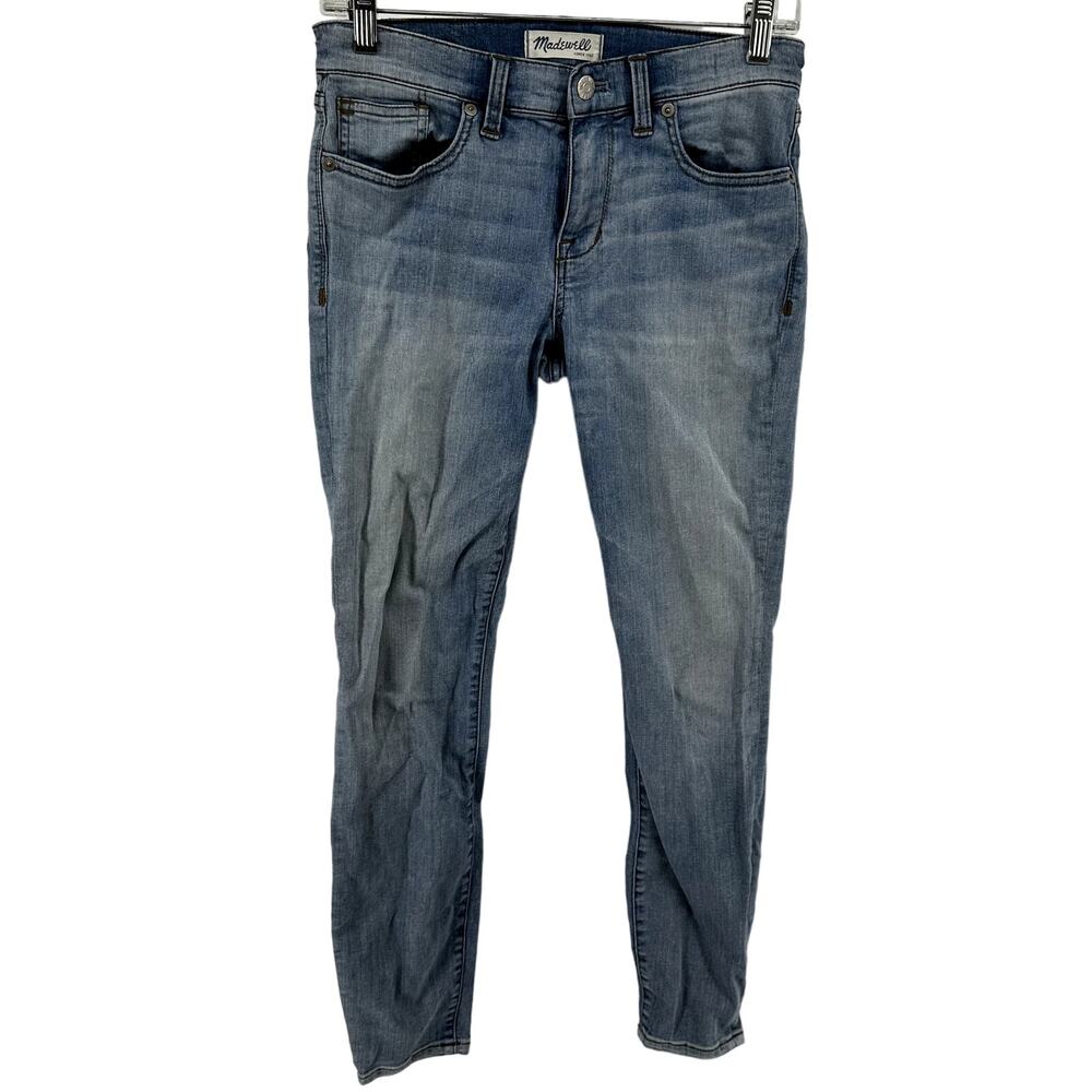 Madewell Skinny Skinny Jeans Medium Wash Faded Stretch High Rise Blue 28